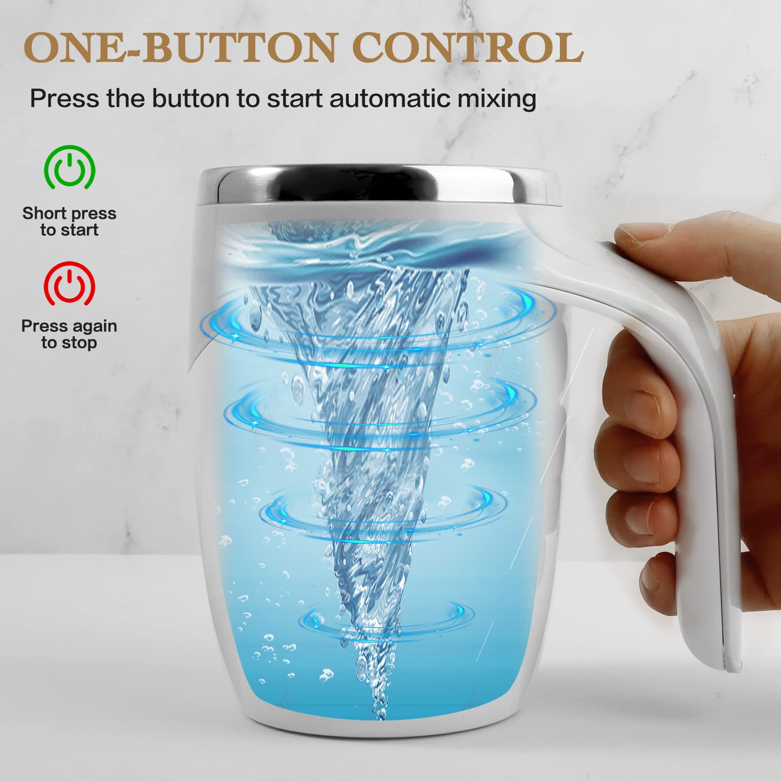 TXLOOK rechargeable mug with USB charging for on-the-go mixing.
