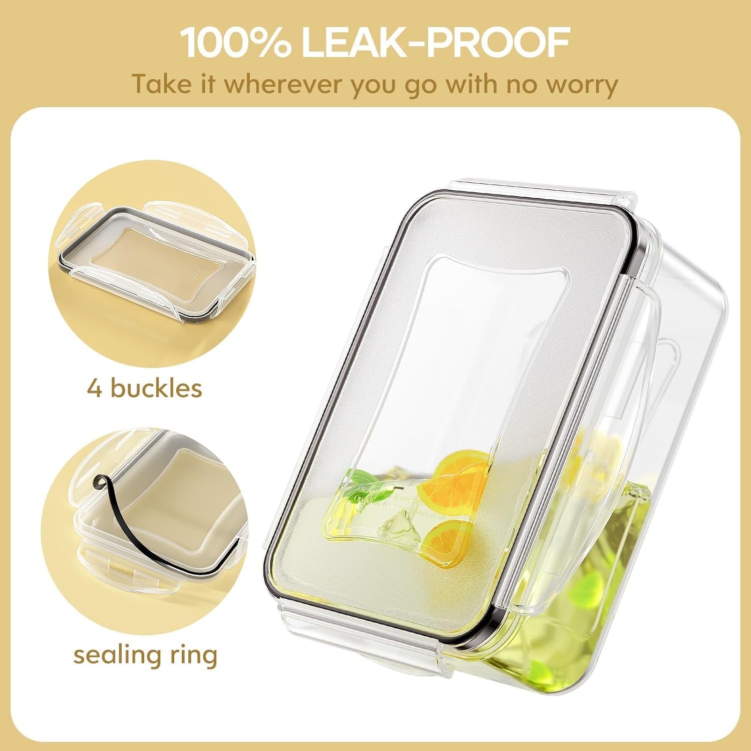 TYKOON AISOON 17oz rectangle container, compact for snacks and meal prep