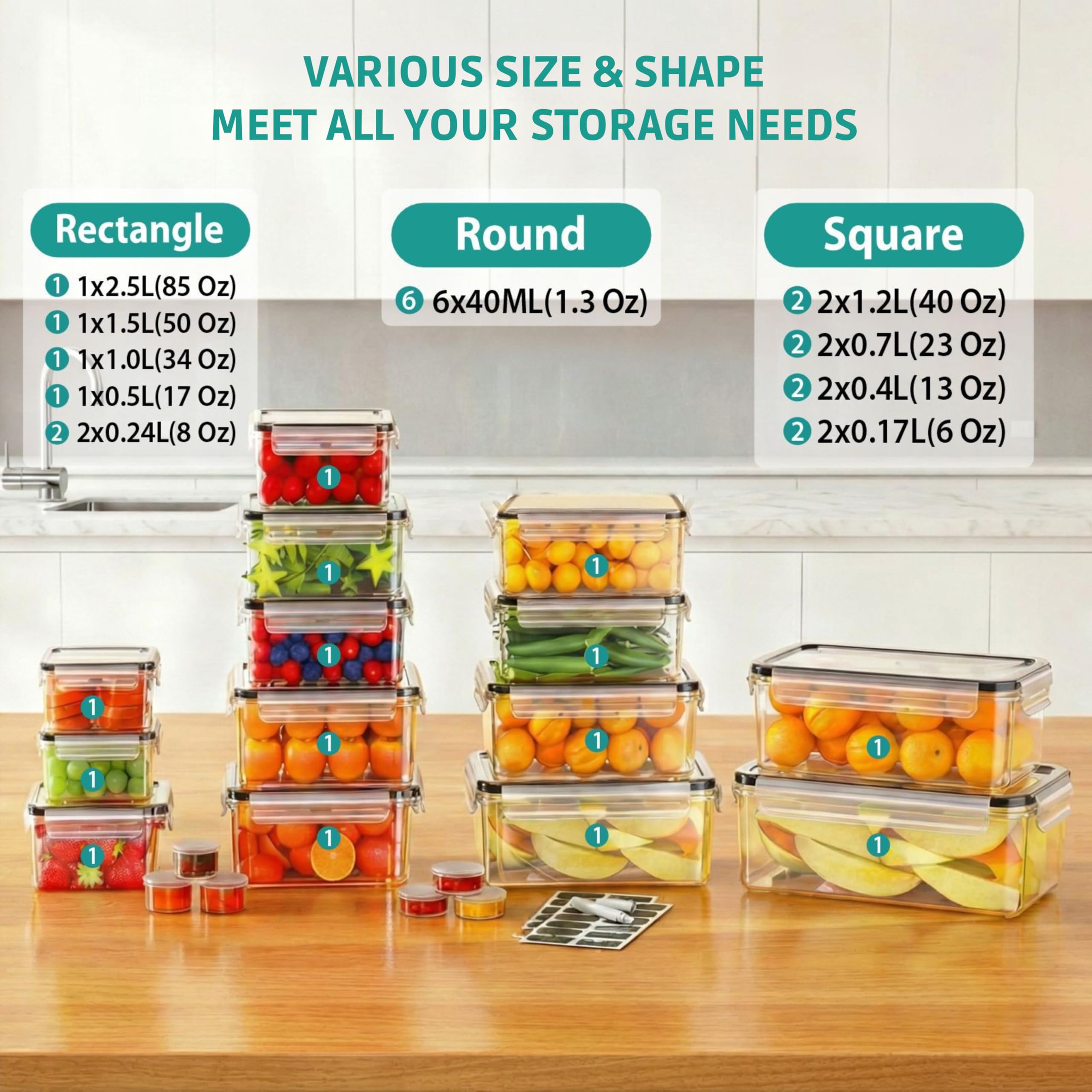 TYKOON AISOON 50oz rectangle container, stackable and fridge-ready for leftovers