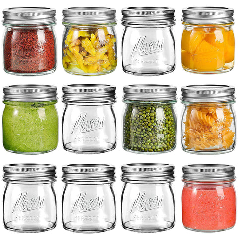 Tynatune 8oz regular-mouth jar with lids on, ideal for fresh preserves.