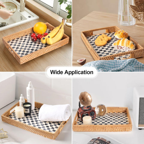 Tynulox mother-of-pearl inlay tray surface adds glossy elegance for display