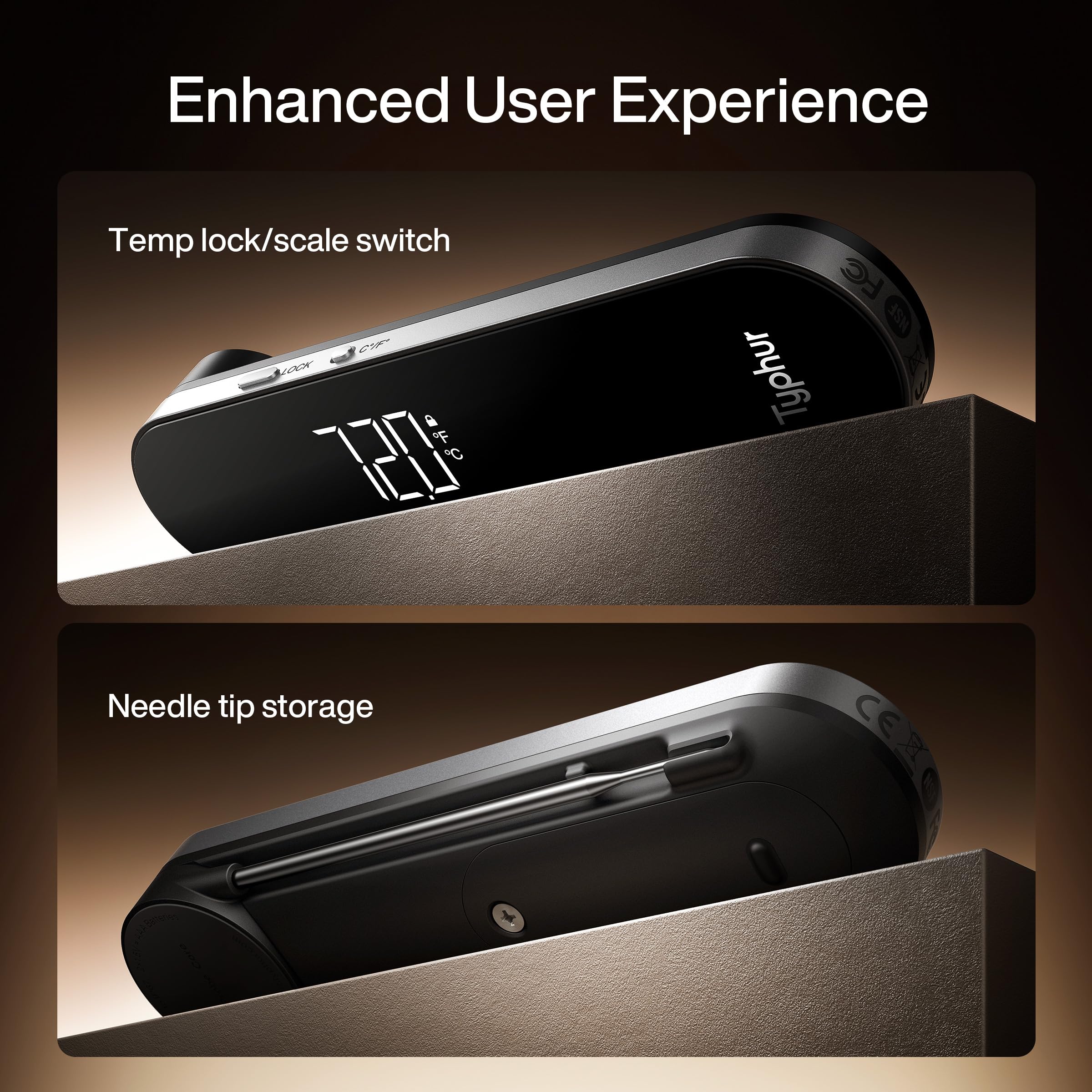 Typhur InstaProbe Core magnetic storage dock for quick, convenient placement