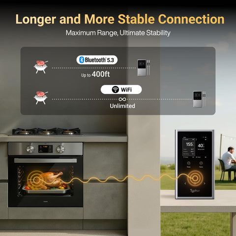 Typhur Sync app-control lets you monitor cooks from your phone.