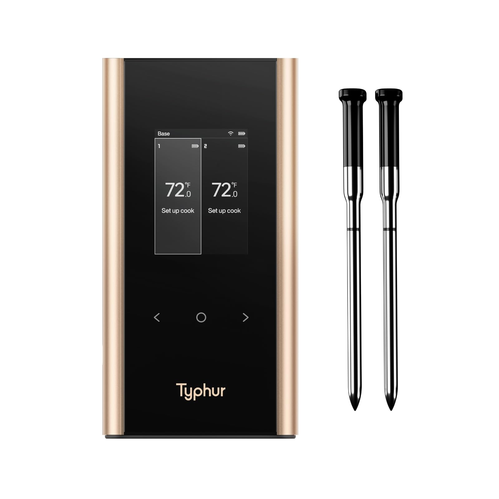 Typhur Sync Gold dual probes for precise meat monitoring during cooking