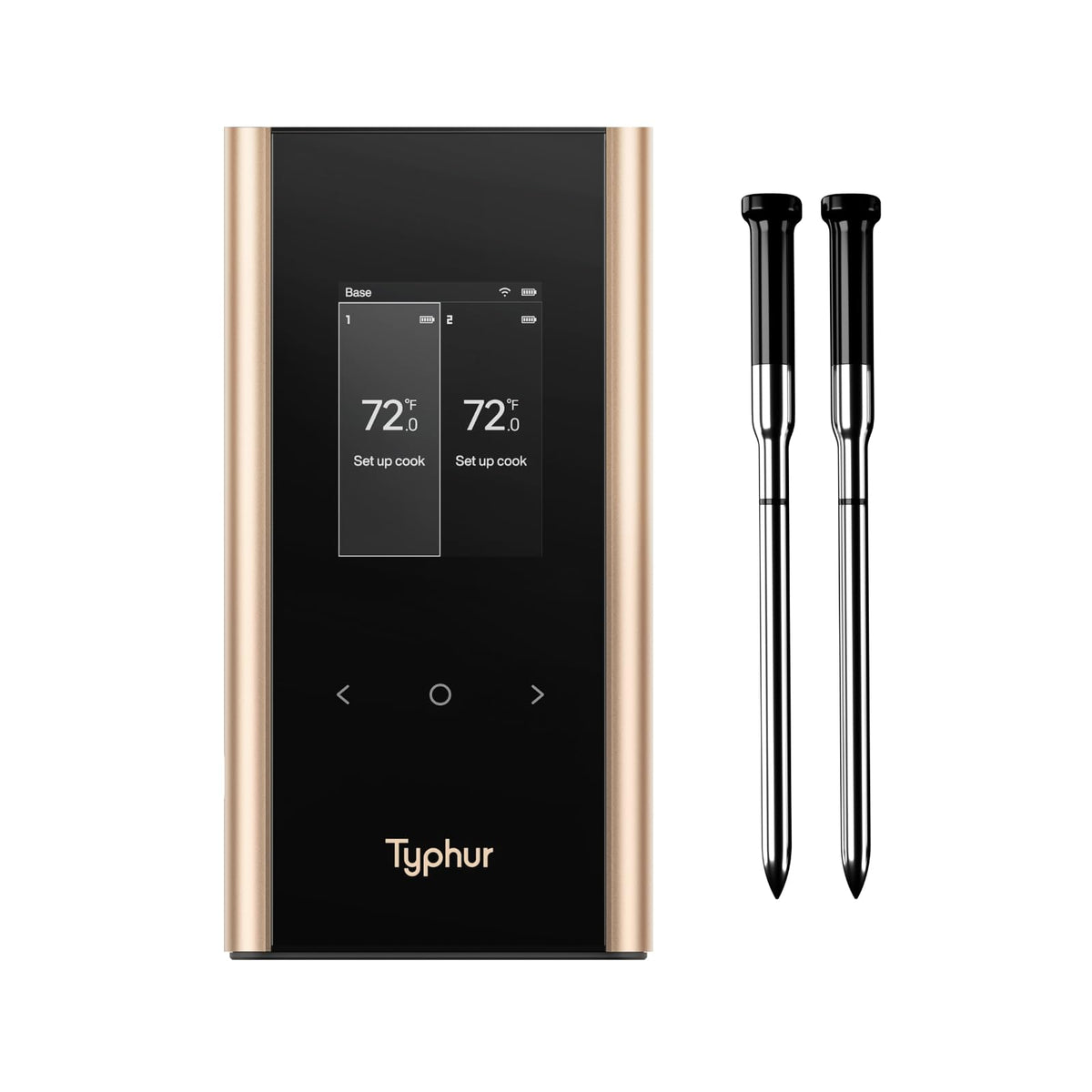 Typhur Sync Gold dual probes for precise meat monitoring during cooking