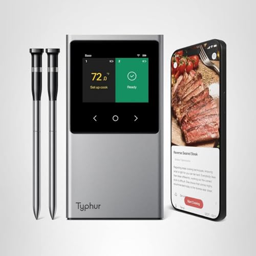 Typhur Sync in-use display guides timing for barbecue sessions and juicy results