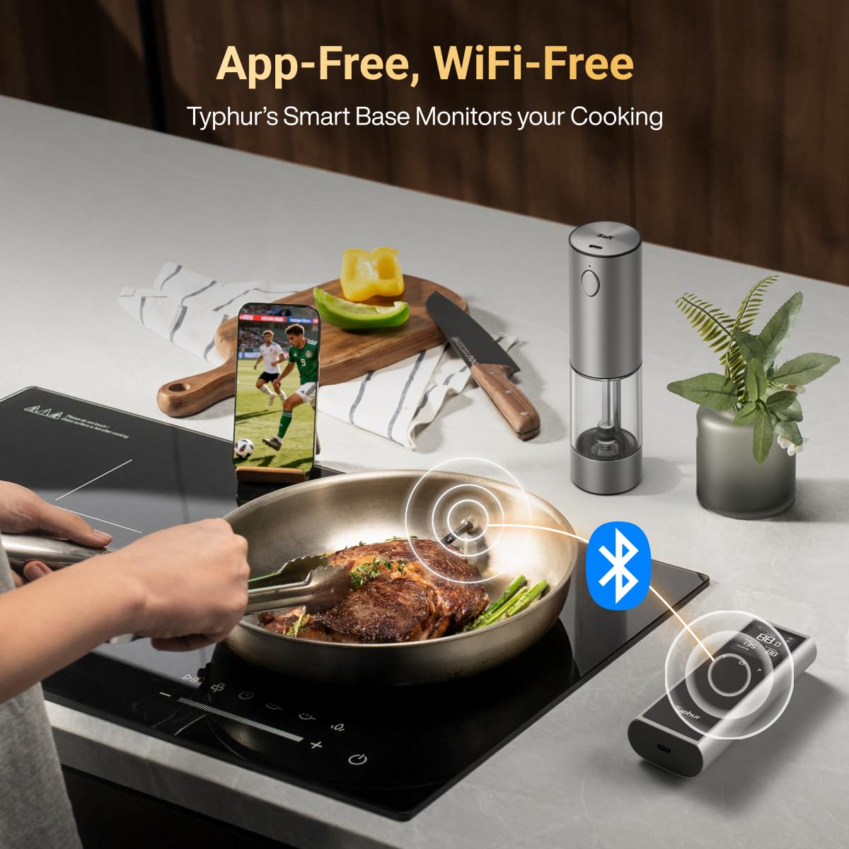 App presets and recipes interface for guided cooking