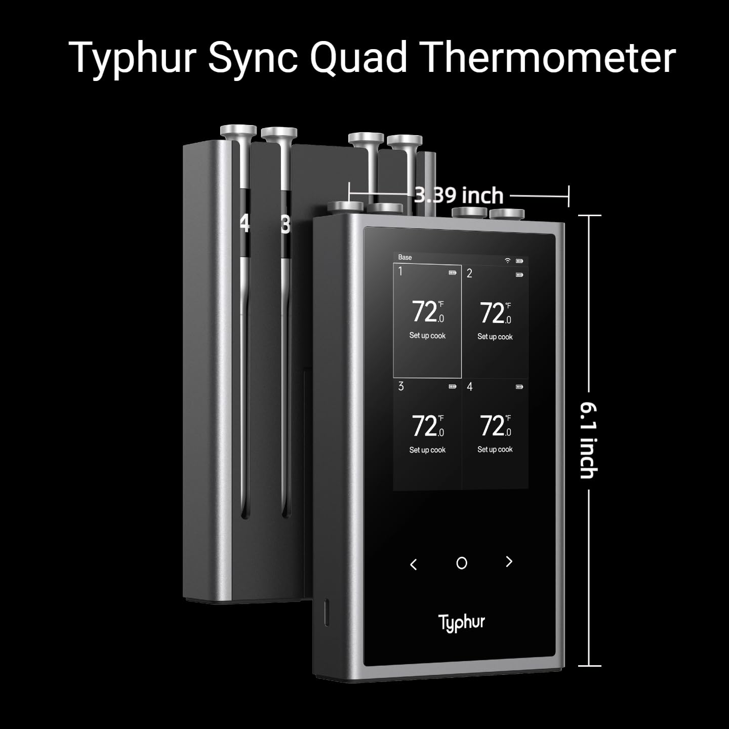 Typhur Sync precision-sensors provide fast, accurate temperature data.