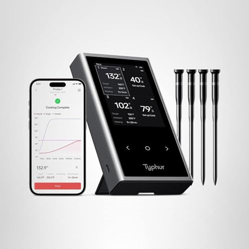 Typhur Sync app remote monitoring keeps cooks informed.