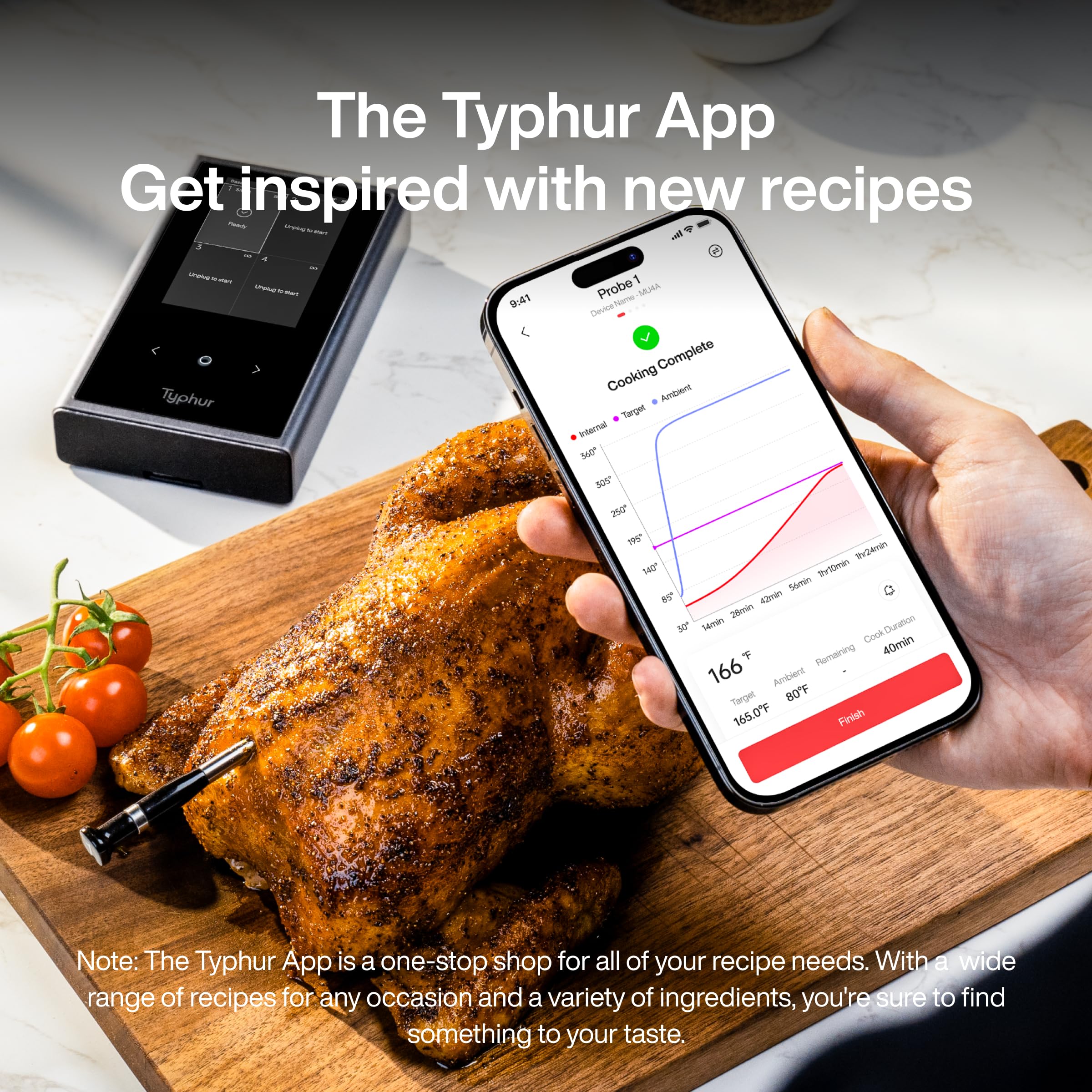 Typhur Sync smart station stores probes and charges between cooks.