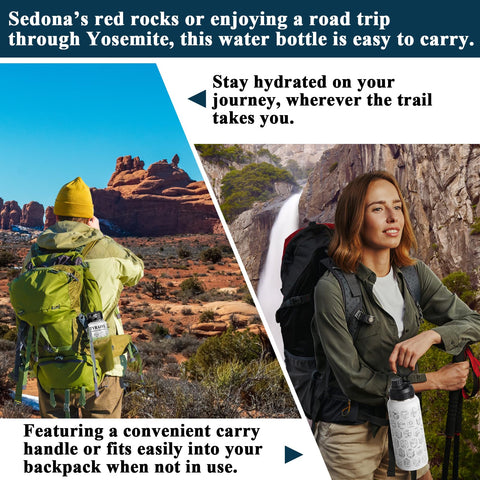 Tyraivl bottle dual lids provide sip or straw options on the go.
