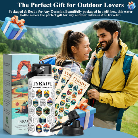 Tyraivl outdoor adventure bottle use case showcases versatile gifting appeal.