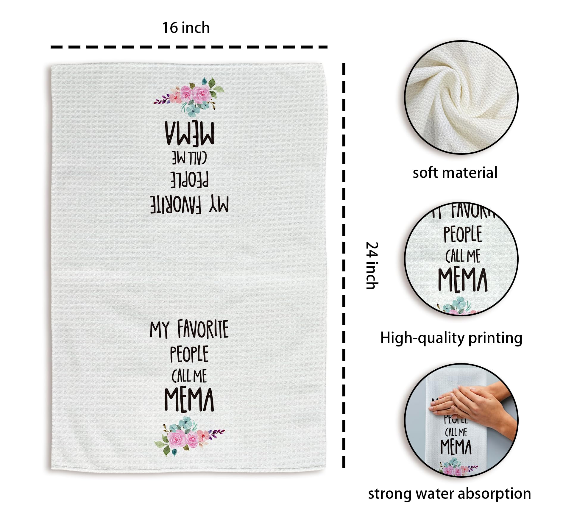 Tzhim Mema Gifts versatile towel for kitchen and bathroom use.