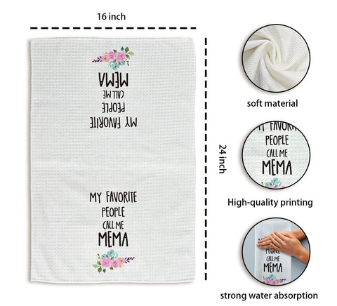 Tzhim Mema Gifts versatile towel for kitchen and bathroom use.