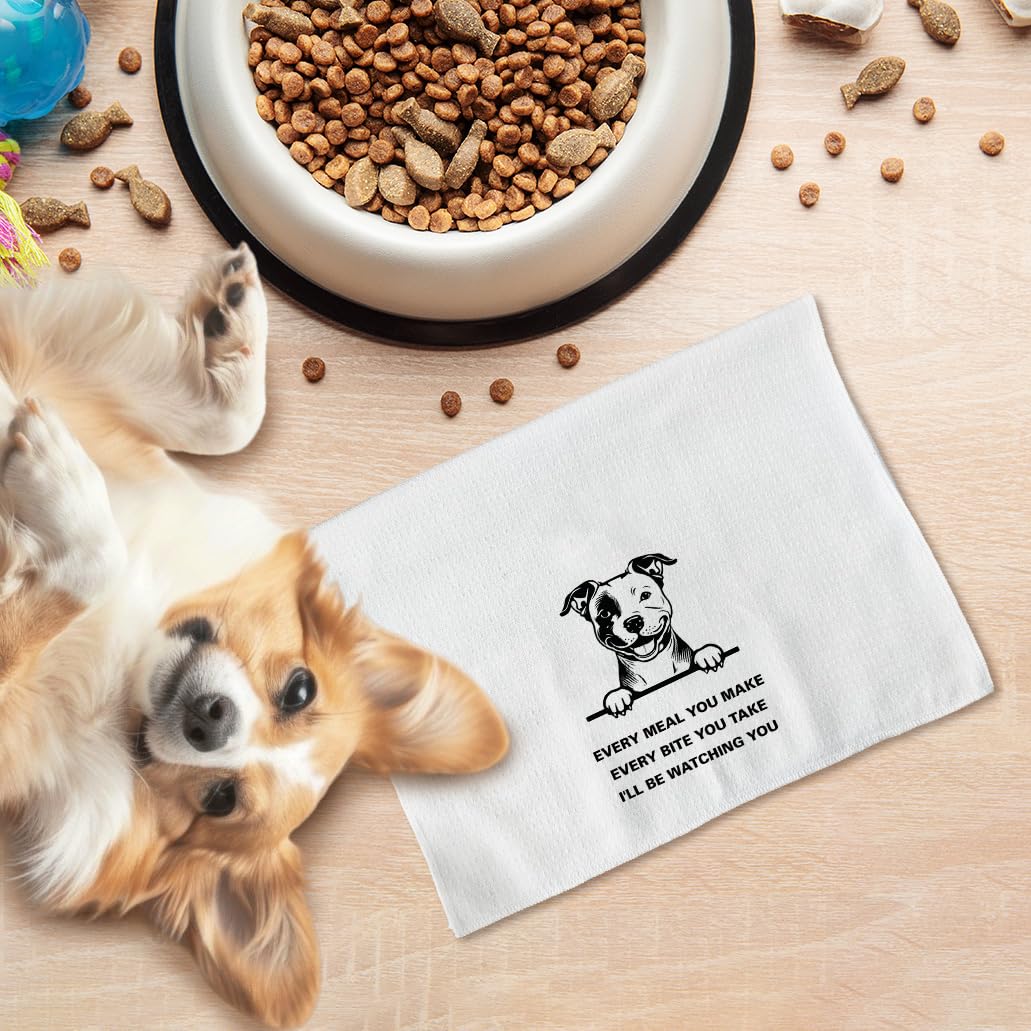 Tzhim Pitbull Gifts kitchen towel busy-mom pattern, supports tidy meal prep and cleanup.