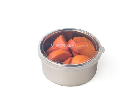 U Konserve bento round stainless leakproof lid ensures spill-free meals on the go