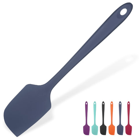 U-Taste 14in silicone spatula midnight blue for efficient bowl scraping.