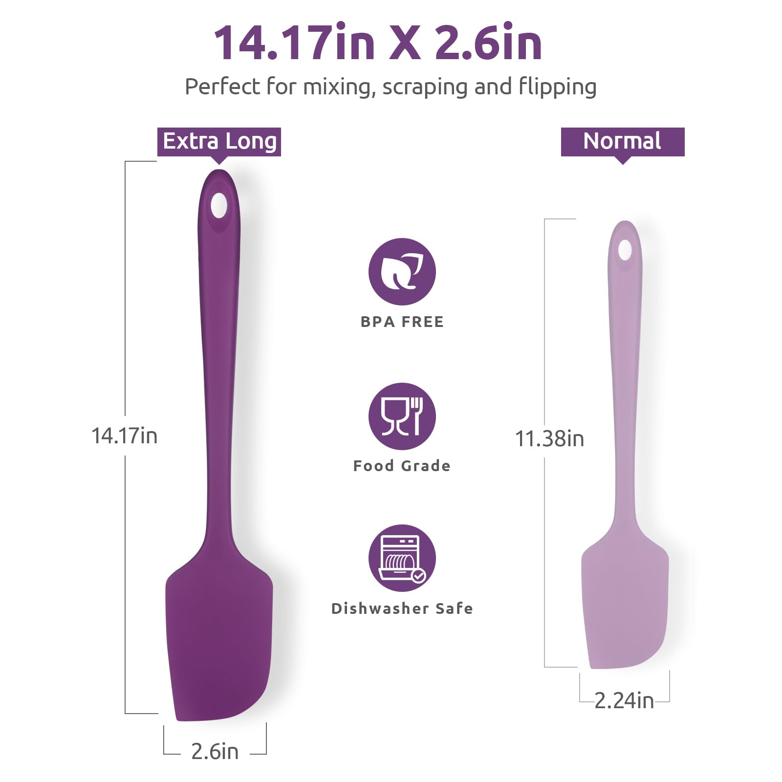 U-Taste heat-resistant silicone spatula up to 600°F for high-heat cooking.