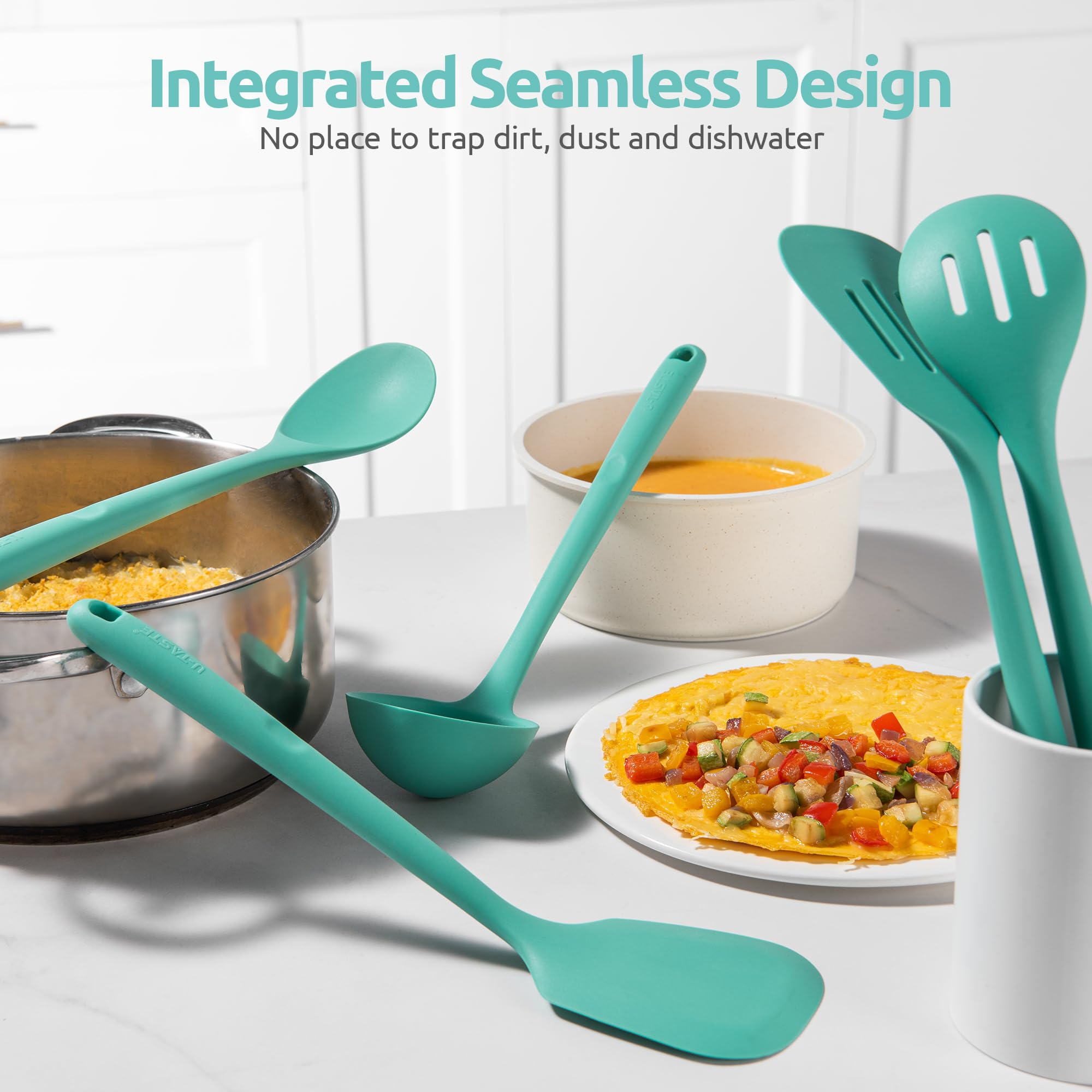 U-Taste aqua sky color adds a vibrant touch to kitchen tools
