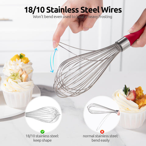 U-Taste silicone handle provides comfortable non-slip grip