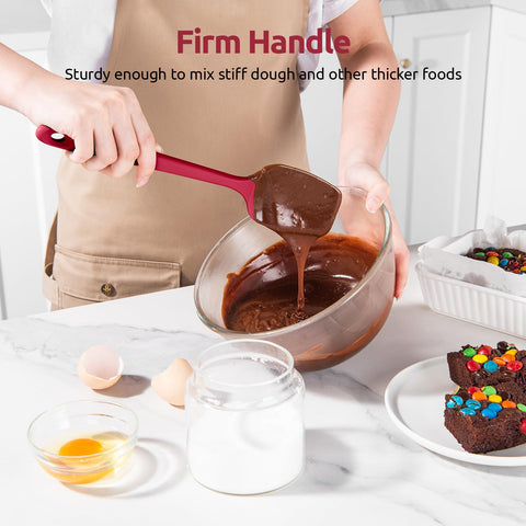 U-Taste red spatula set is dishwasher safe for easy cleaning