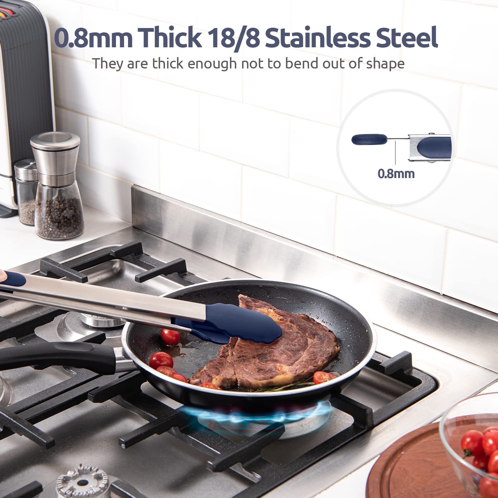 U-Taste 18/8 stainless steel handle resists rust and deformation.