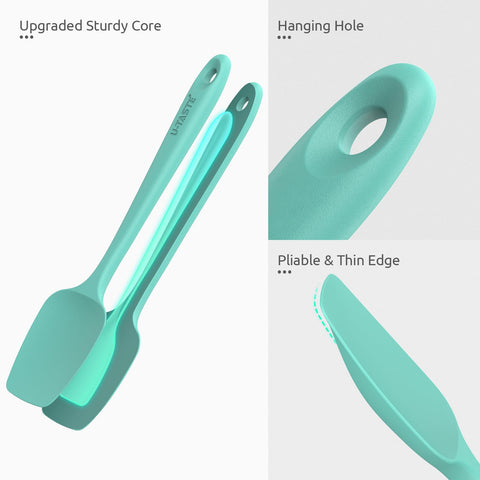 U-Taste durable-core spatula Aqua Sky folds ingredients without bending.