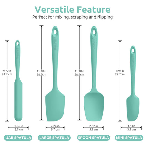 U-Taste flexible silicone spatula scraping bowls and pans with precision