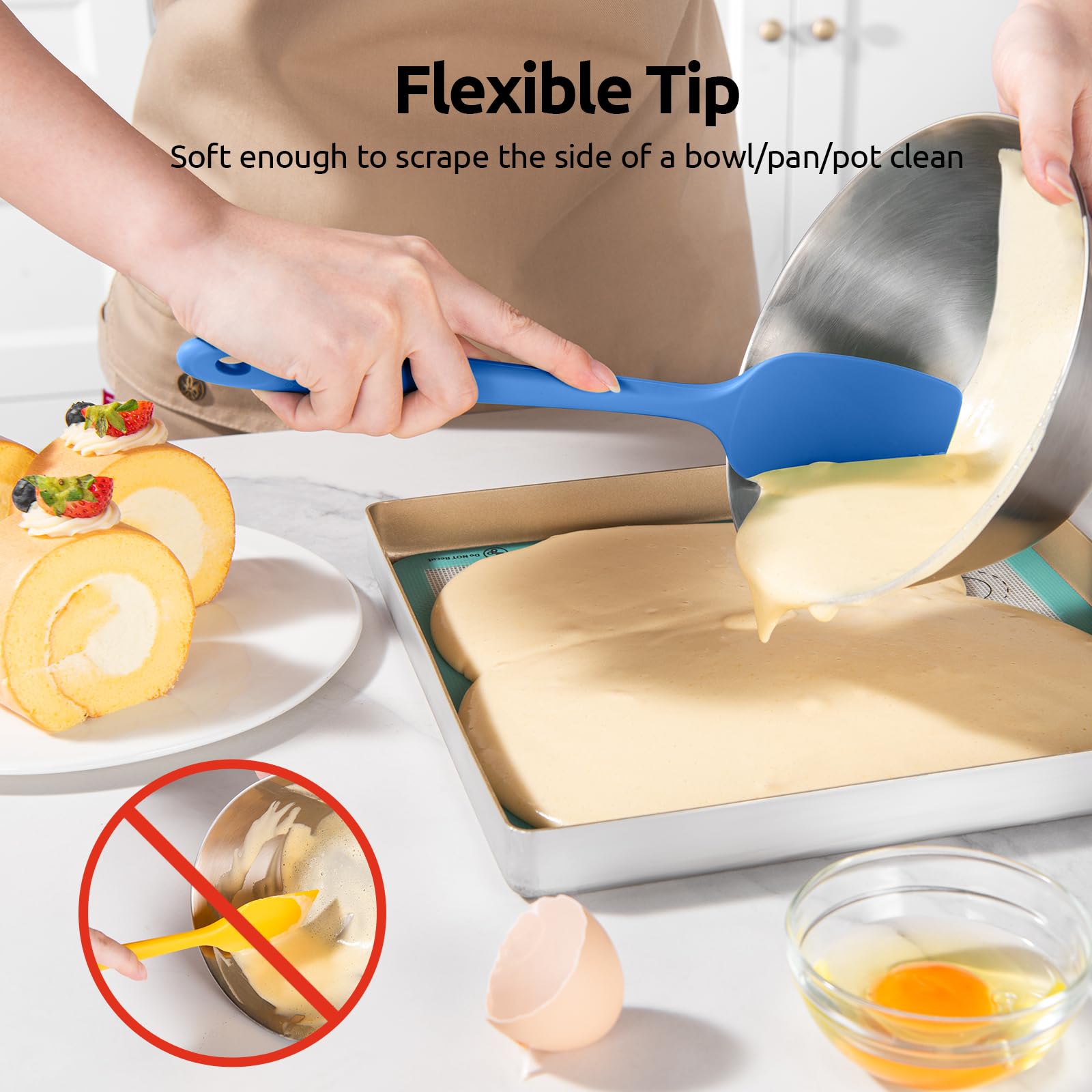 U-Taste heat-resistant silicone handles high-heat tasks up to 600°F safely