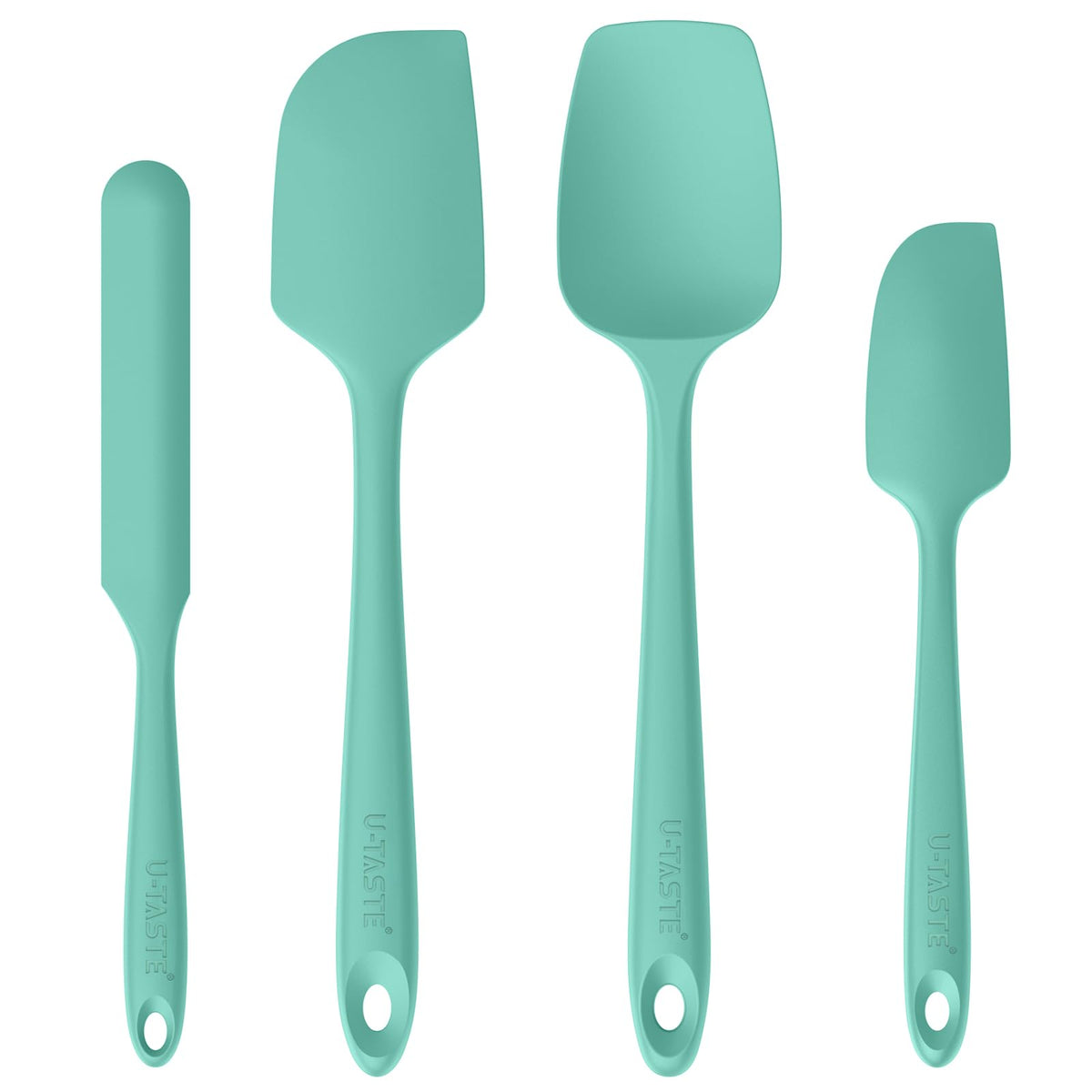 U-Taste heat-resistant silicone spatula in Aqua Sky for high-heat cooking