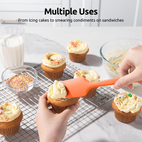 U-Taste heat-resistant spatula safely handles sauces and sugars.