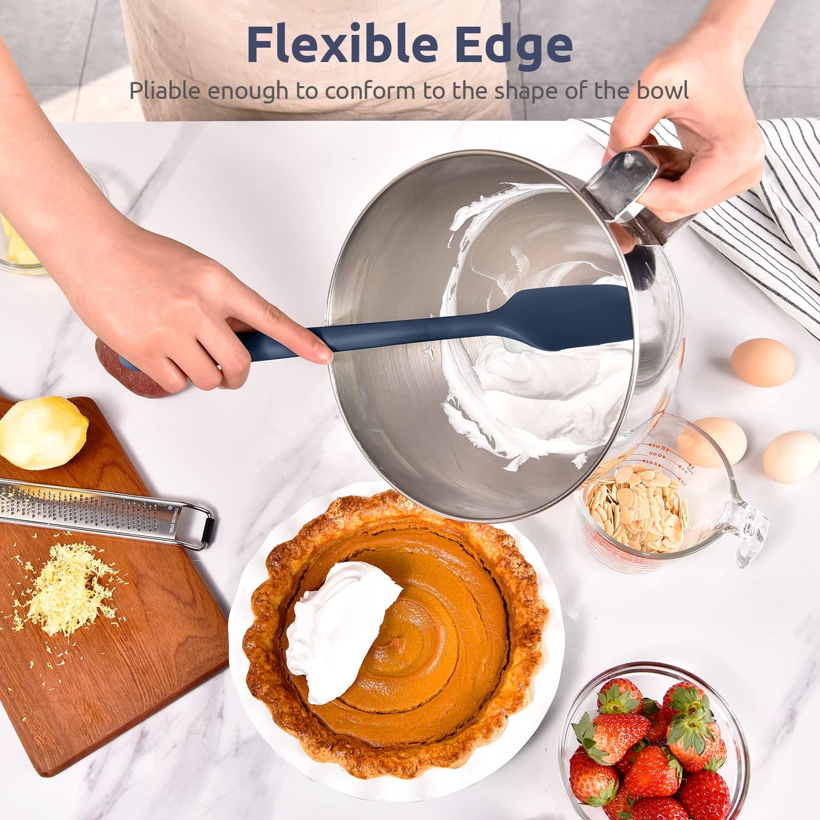 U-Taste nonstick silicone surface cleans easily and resists buildup.