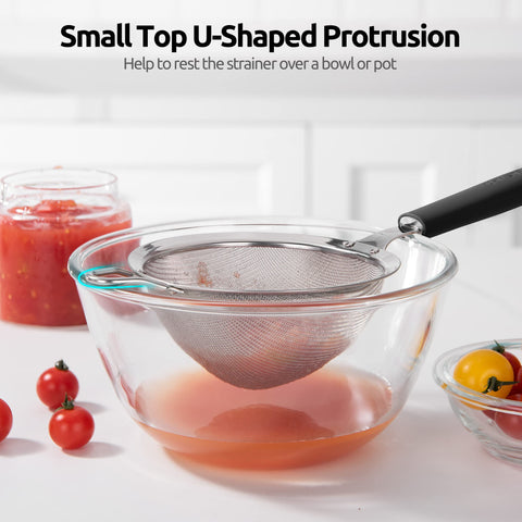 U-Taste nesting design saves space and keeps strainers organized.