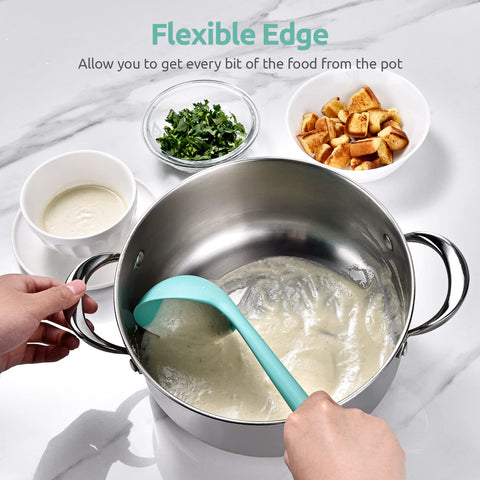U-Taste nonstick-friendly ladle protects nonstick cookware.