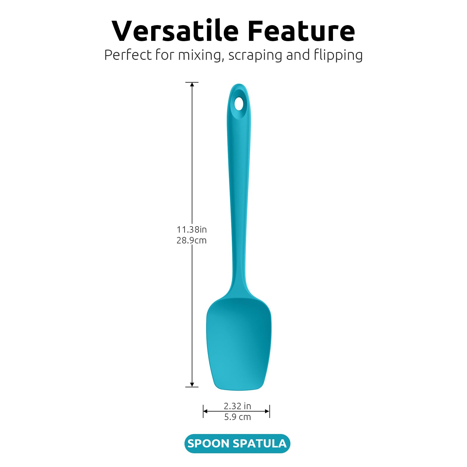 U-Taste flexible-blade spatula for smooth scraping and folding stiff dough