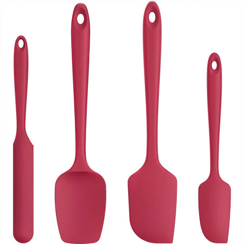 U-Taste silicone spatula set with heat resistance up to 600°F, ideal for nonstick cookware.
