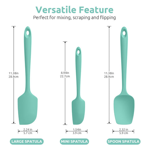 U-Taste large silicone spatula with flexible head designed for nonstick pans.