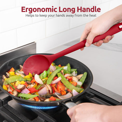 U-Taste dishwasher-safe silicone spoon for quick cleanup after meals.