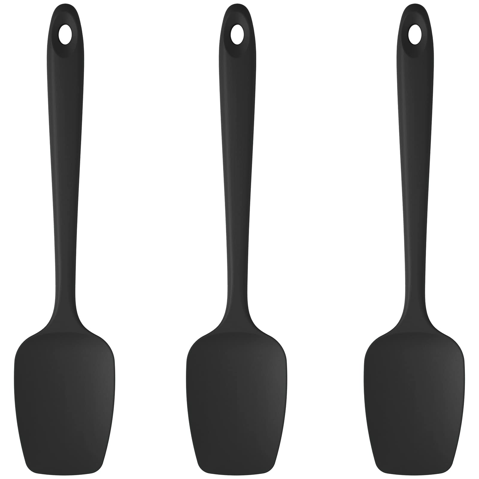 U-Taste silicone spoon spatula set blade close-up for precise scraping and heat resistance.