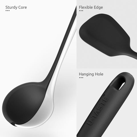 U-Taste soft-grip handle offers comfortable control.