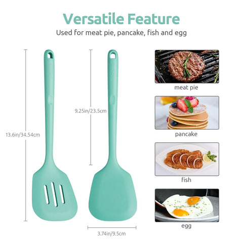 U-Taste Aqua Sky slotted turner with wide head for pancakes