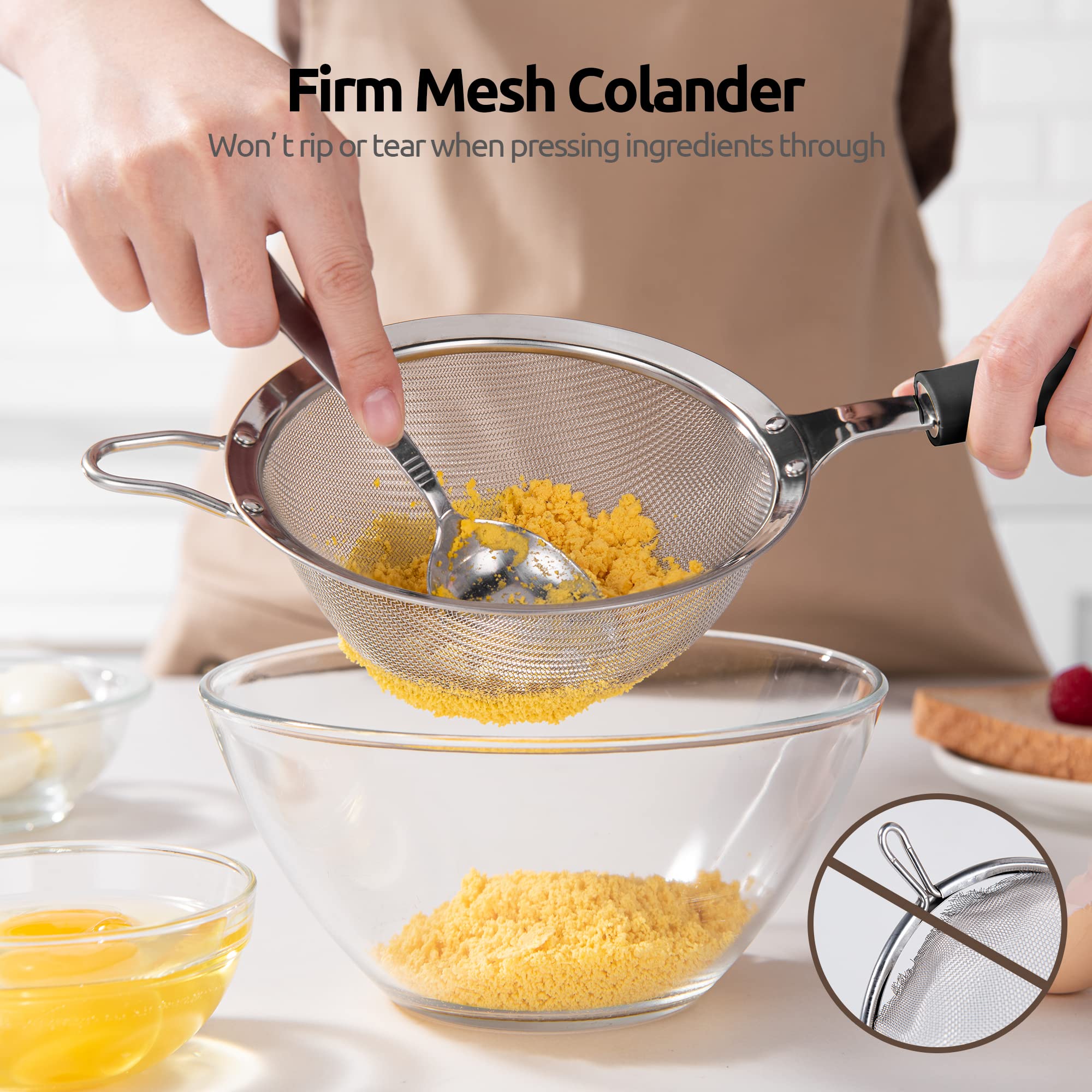 U-Taste small 3.9-inch strainer fits over cups for tea or coffee.