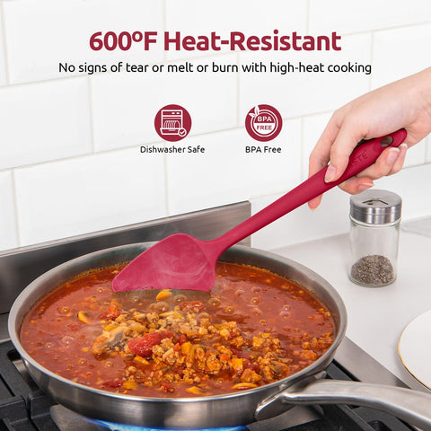U-Taste spoon spatula 11.38 inches blends mixing and scraping with ease.