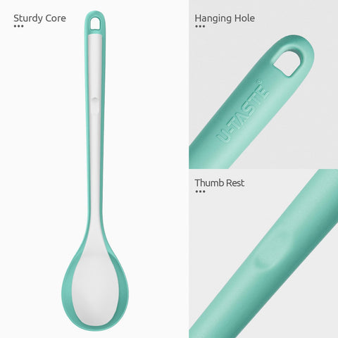 U-Taste sturdy-spoon with inner spine for thick sauces.