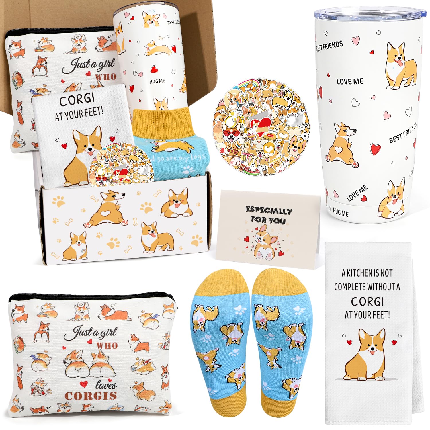 UAREHIBY corgi tumbler in gift box keeping drinks hot or cold for hours