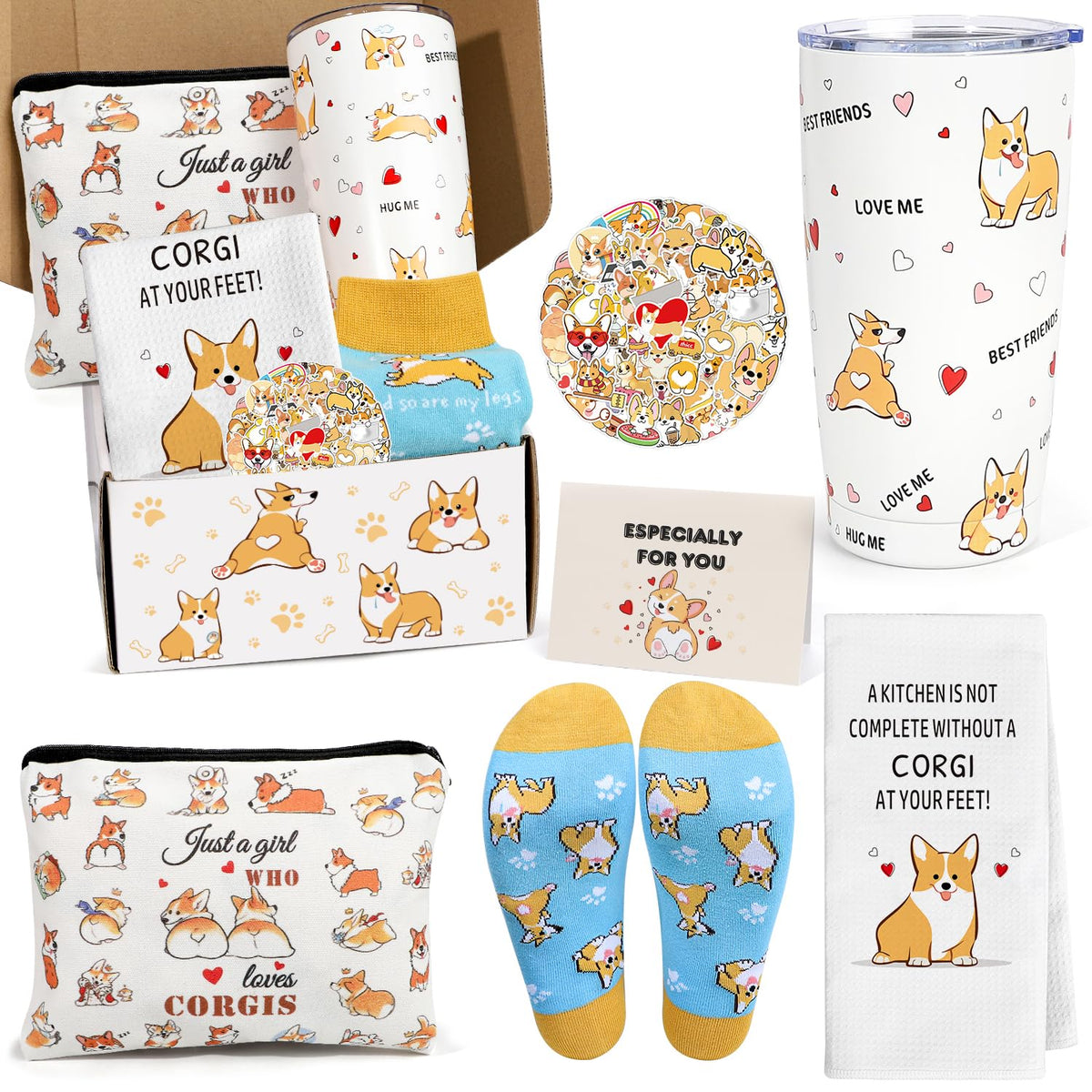 UAREHIBY corgi tumbler in gift box keeping drinks hot or cold for hours