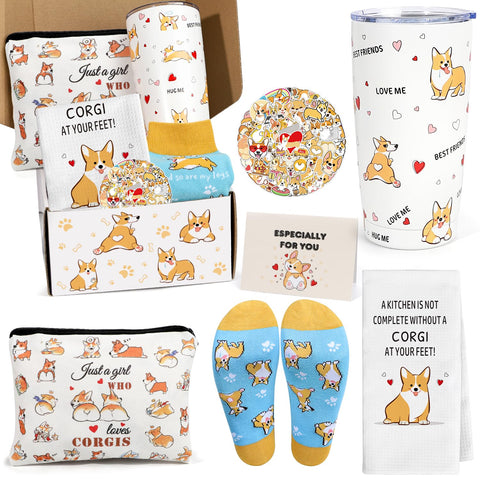 UAREHIBY corgi tumbler in gift box keeping drinks hot or cold for hours