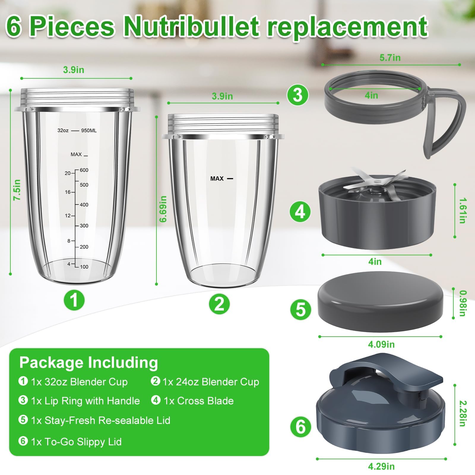 UBYNID Nutribullet 24oz cup suited for quick shakes on the go
