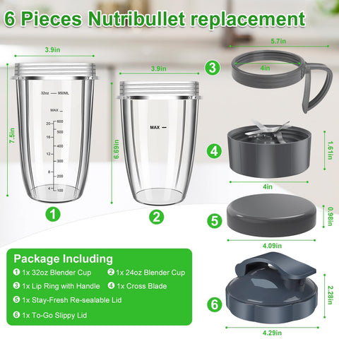 UBYNID Nutribullet 24oz cup suited for quick shakes on the go