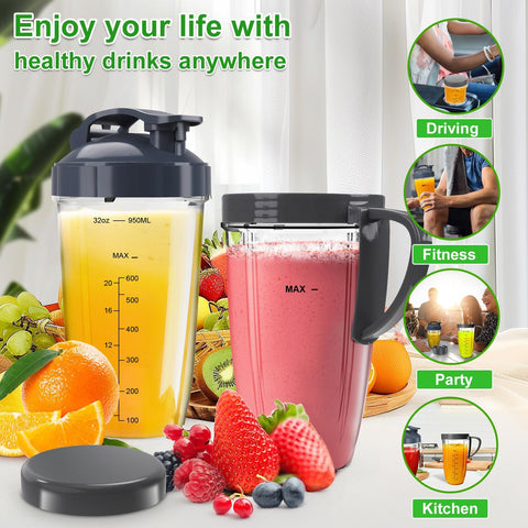 UBYNID Nutribullet lip ring with handle enables easy pouring